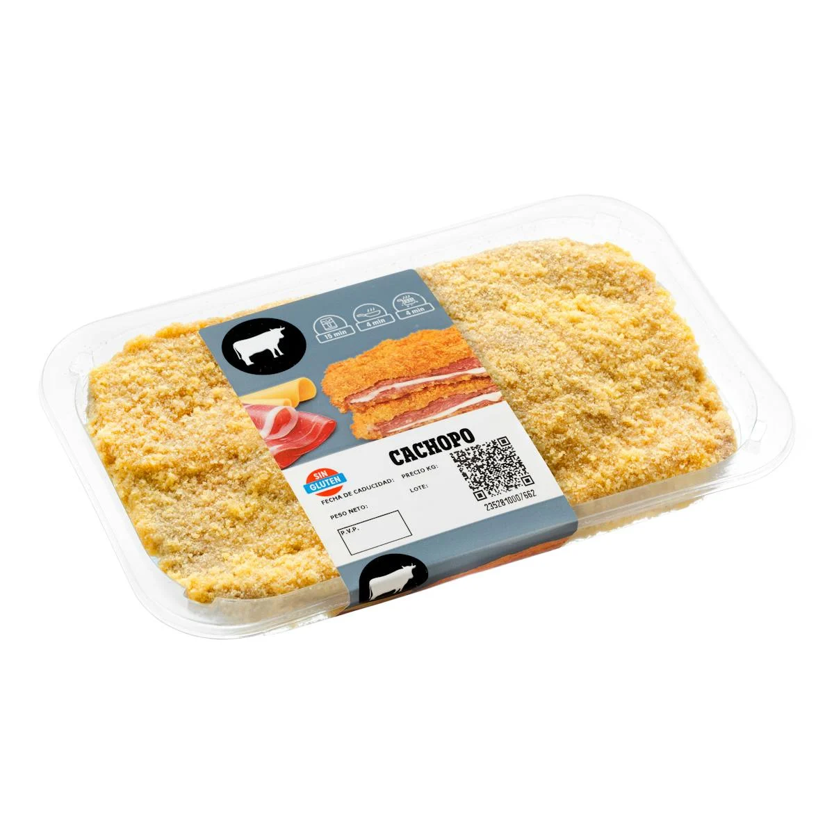 Cachopo de boví amb pernil i formatge sense gluten
