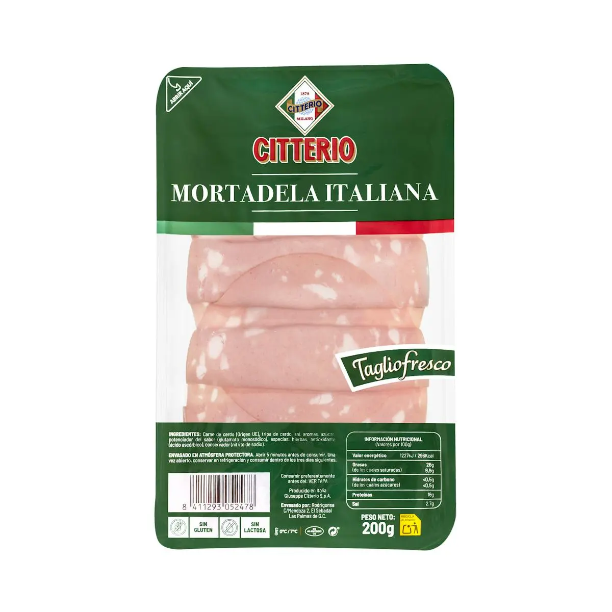 Mortadelle italienne Citterio en tranches