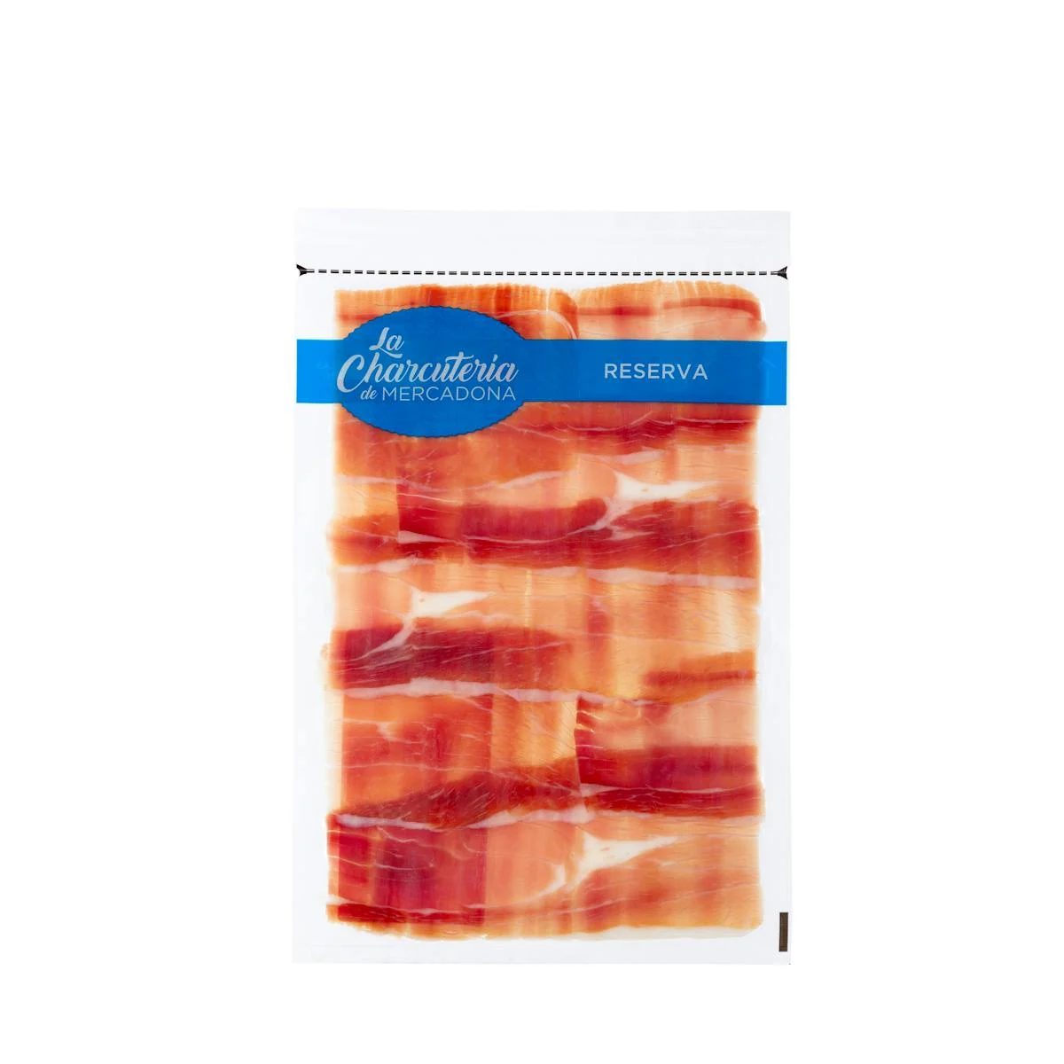 Reserve serrano sliced into pieces ham