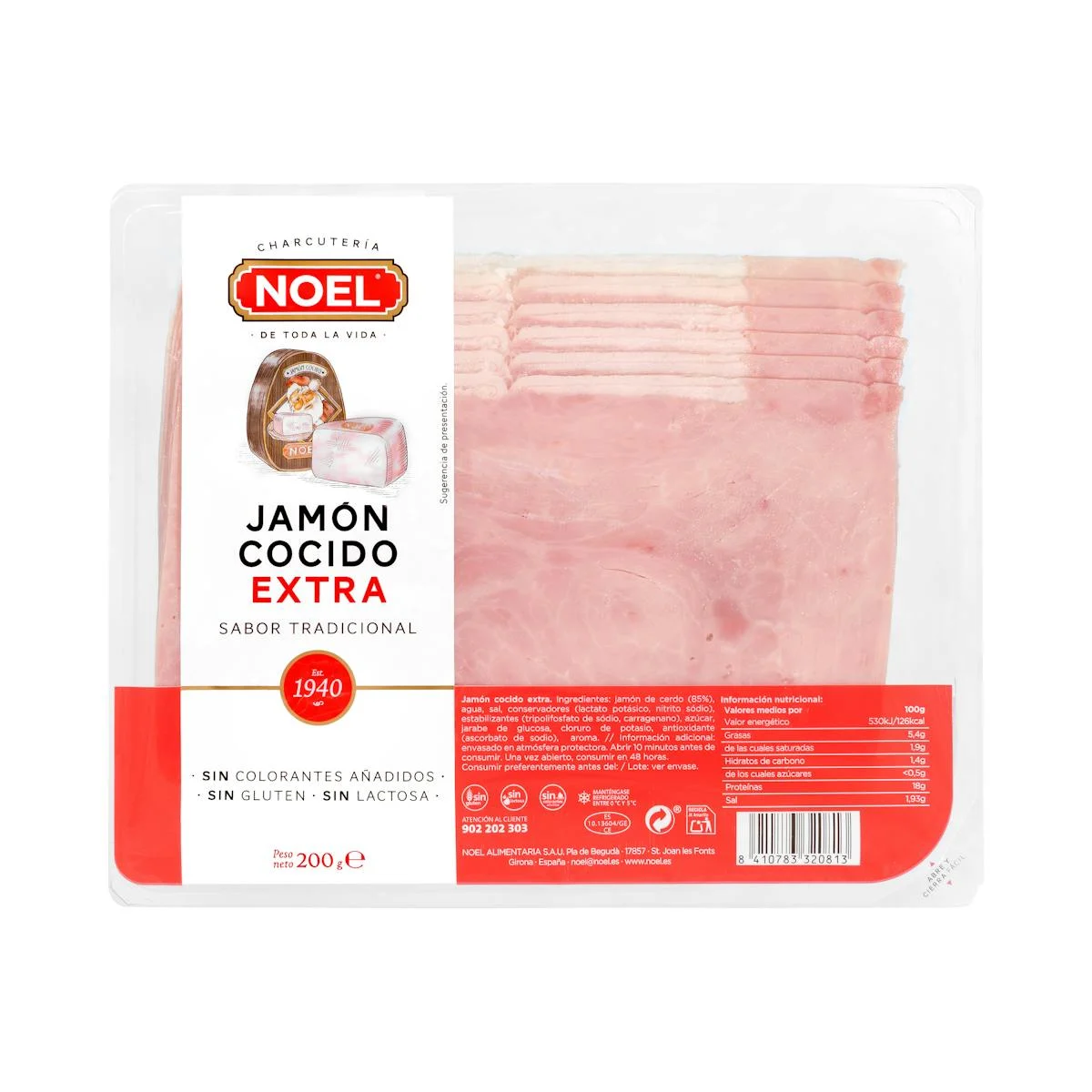 Jambon cuit extra en tranches Noel