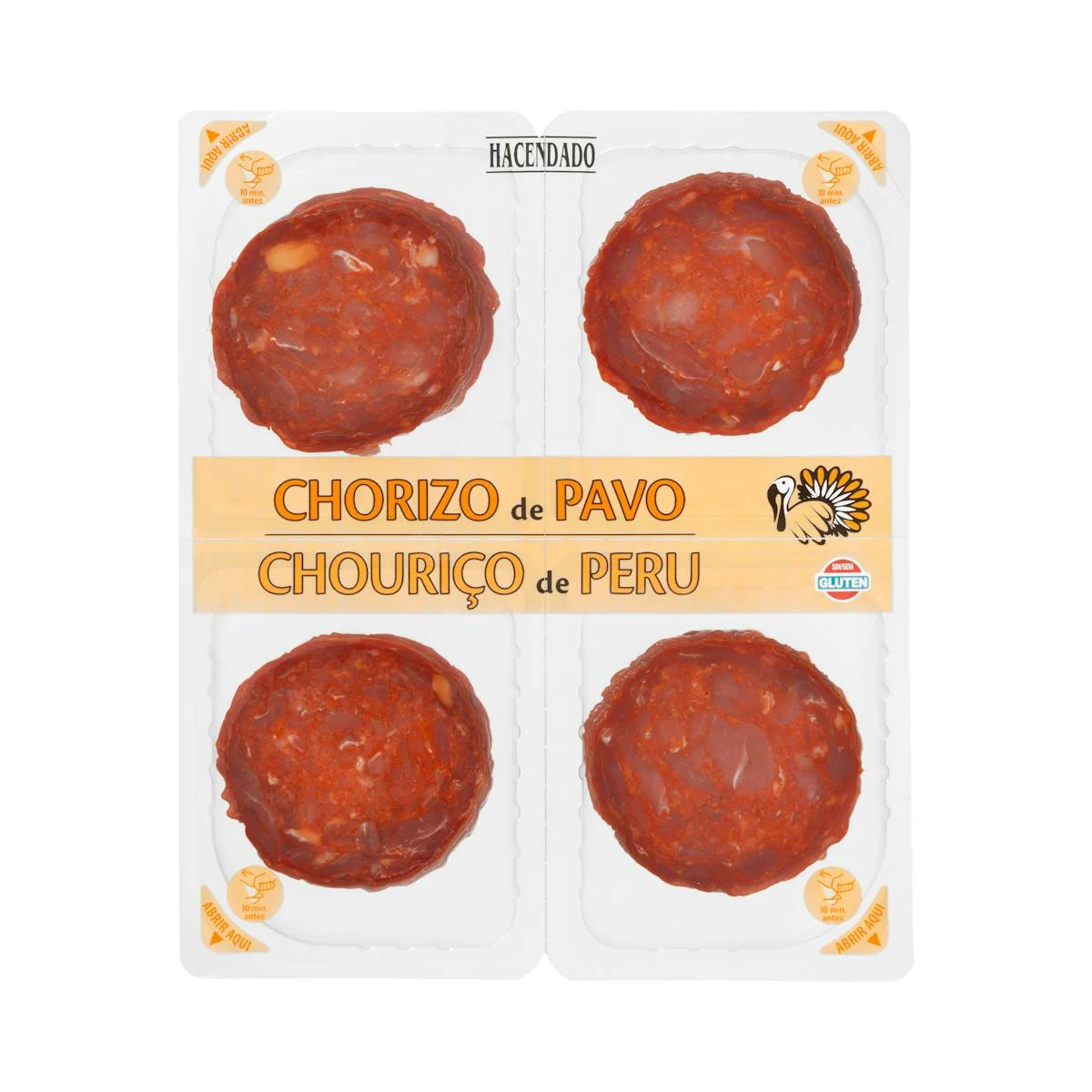 Chorizo de dinde extra Hacendado en tranches