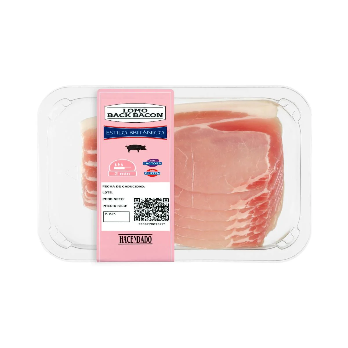 Back bacon pork loin Hacendado