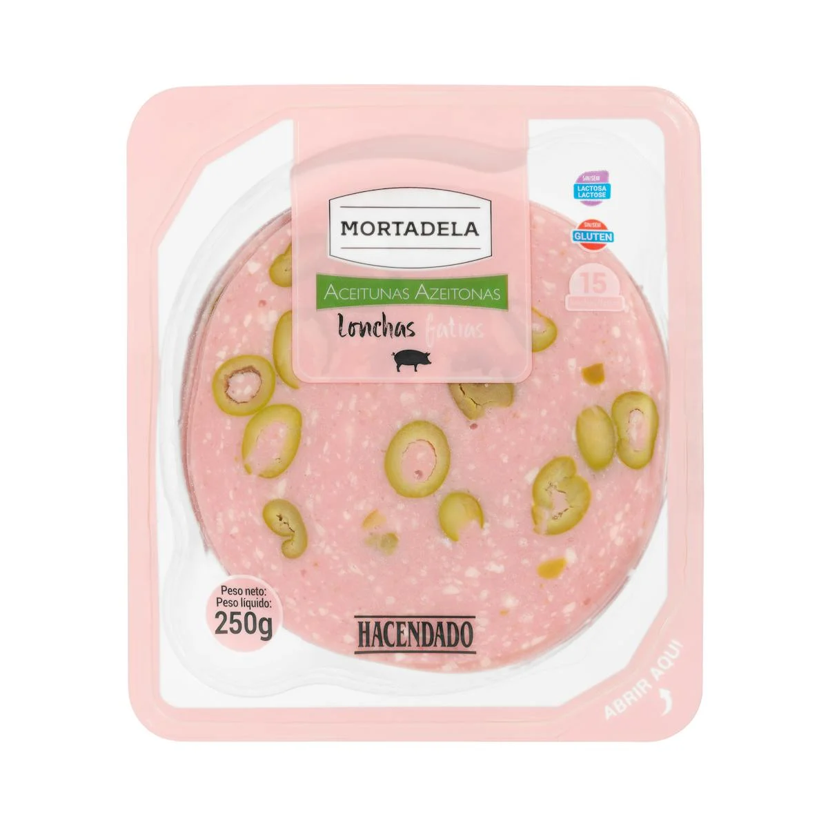 Mortadella with olives slices Hacendado