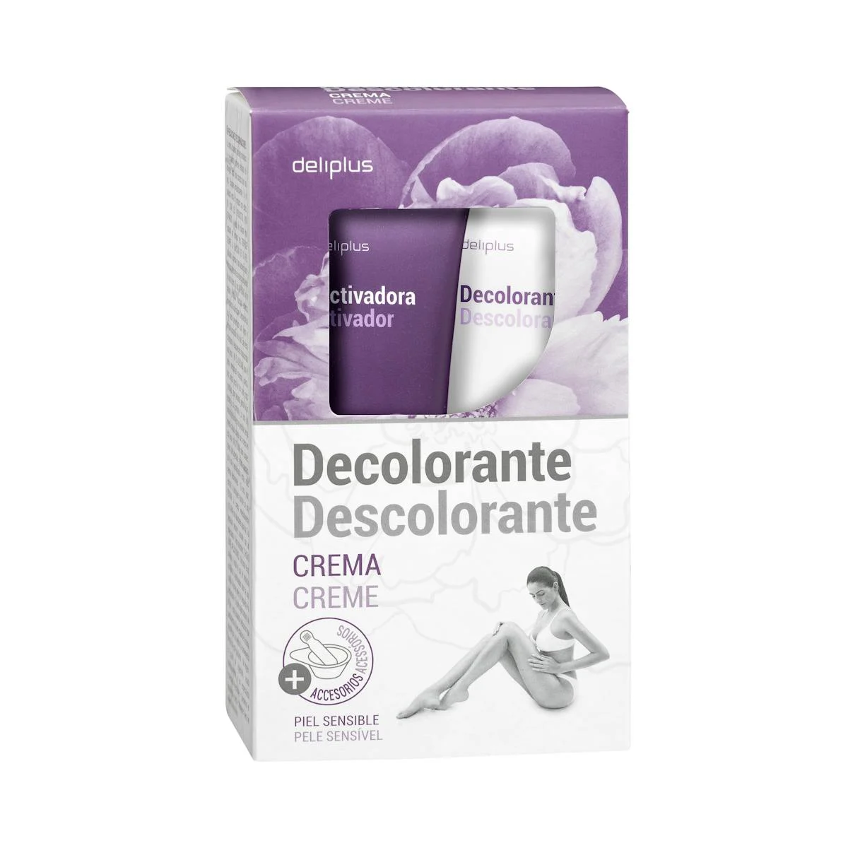 Crema decolorant rostre i cos Deliplus pell sensible