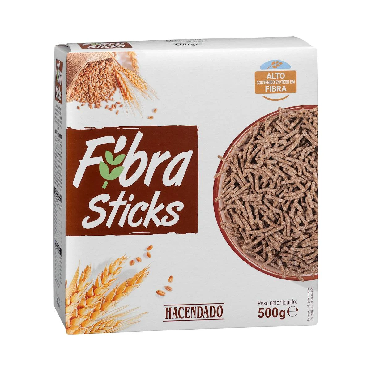 Хлопья с пшеничными отрубями Fibra Sticks Hacendado
