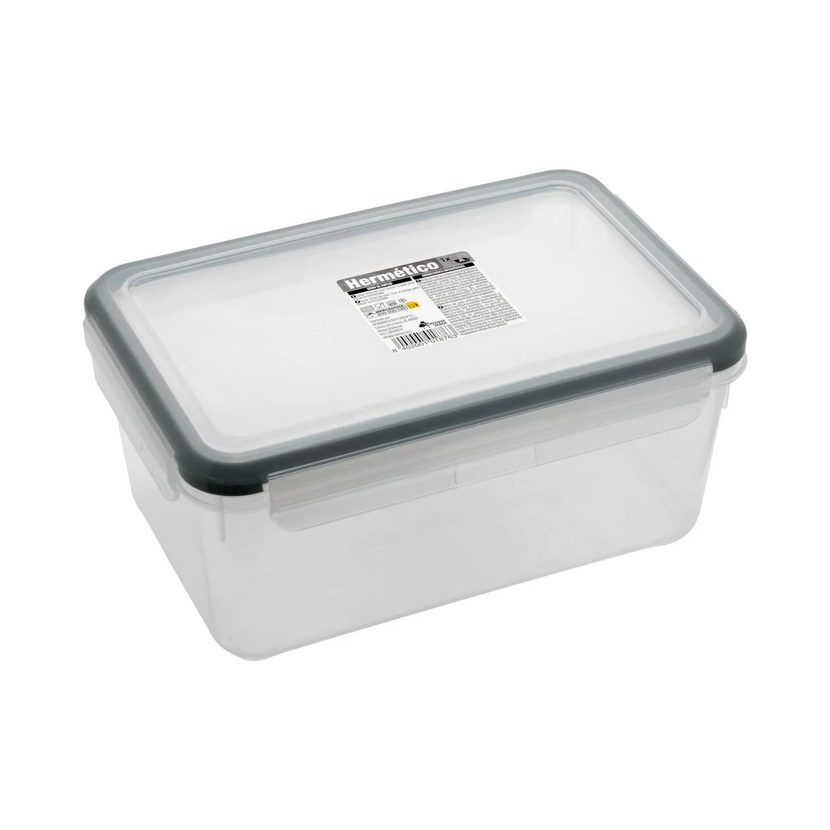 Recipiente hermético de plástico rectangular 3L Bosque Verde