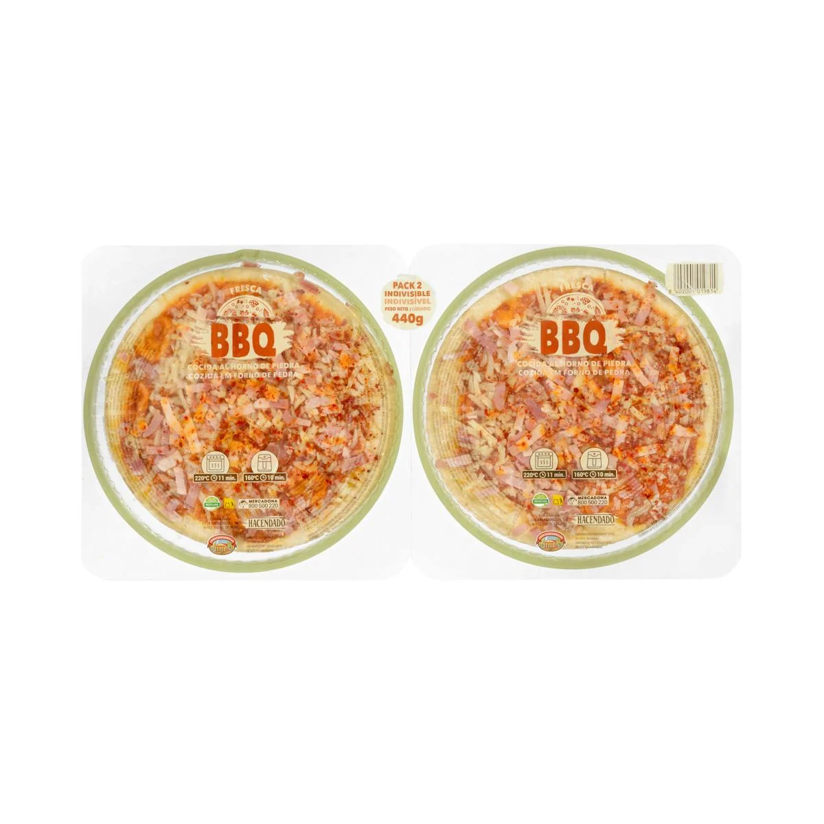Barbecue pizza Hacendado