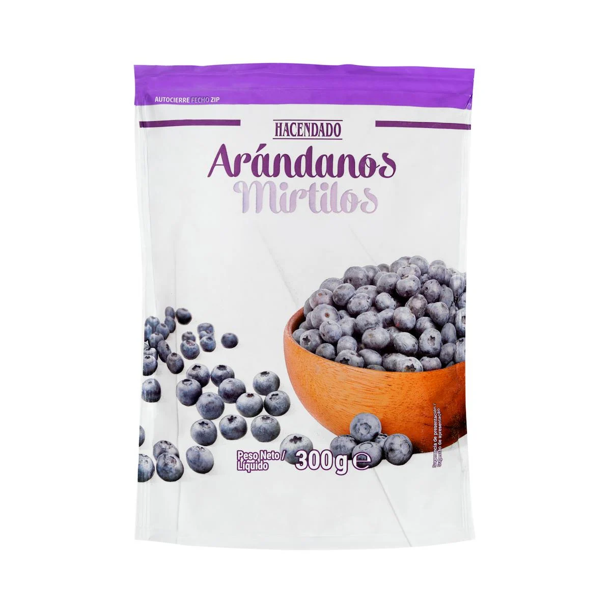 Deep-frozen whole blueberries Hacendado