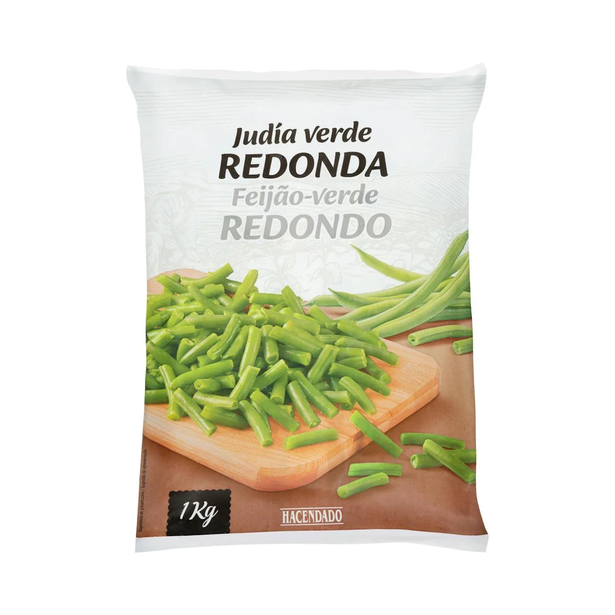 Deep frozen round green beans Hacendado