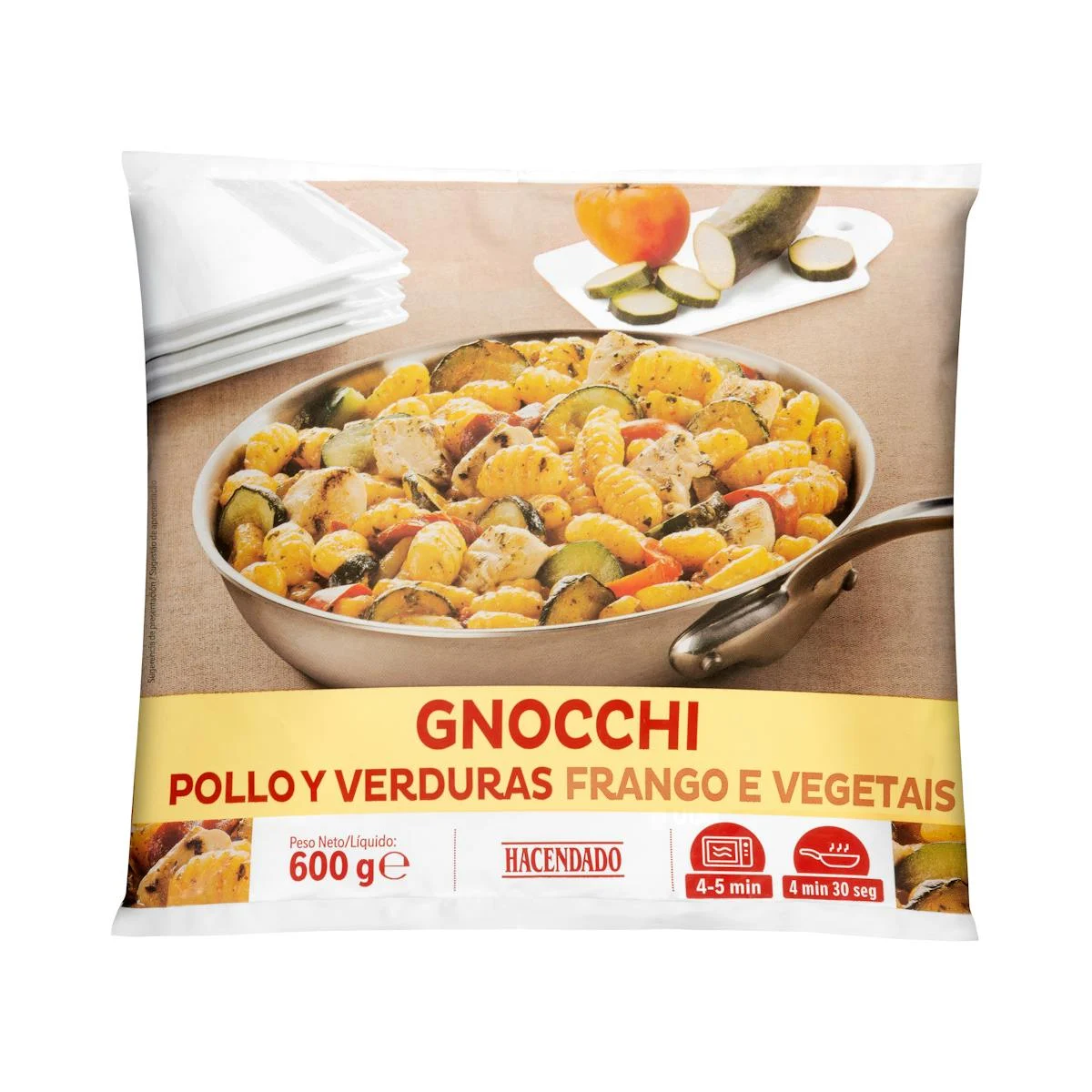 Chicken and vegetable gnocchi Deep frozen Hacendado