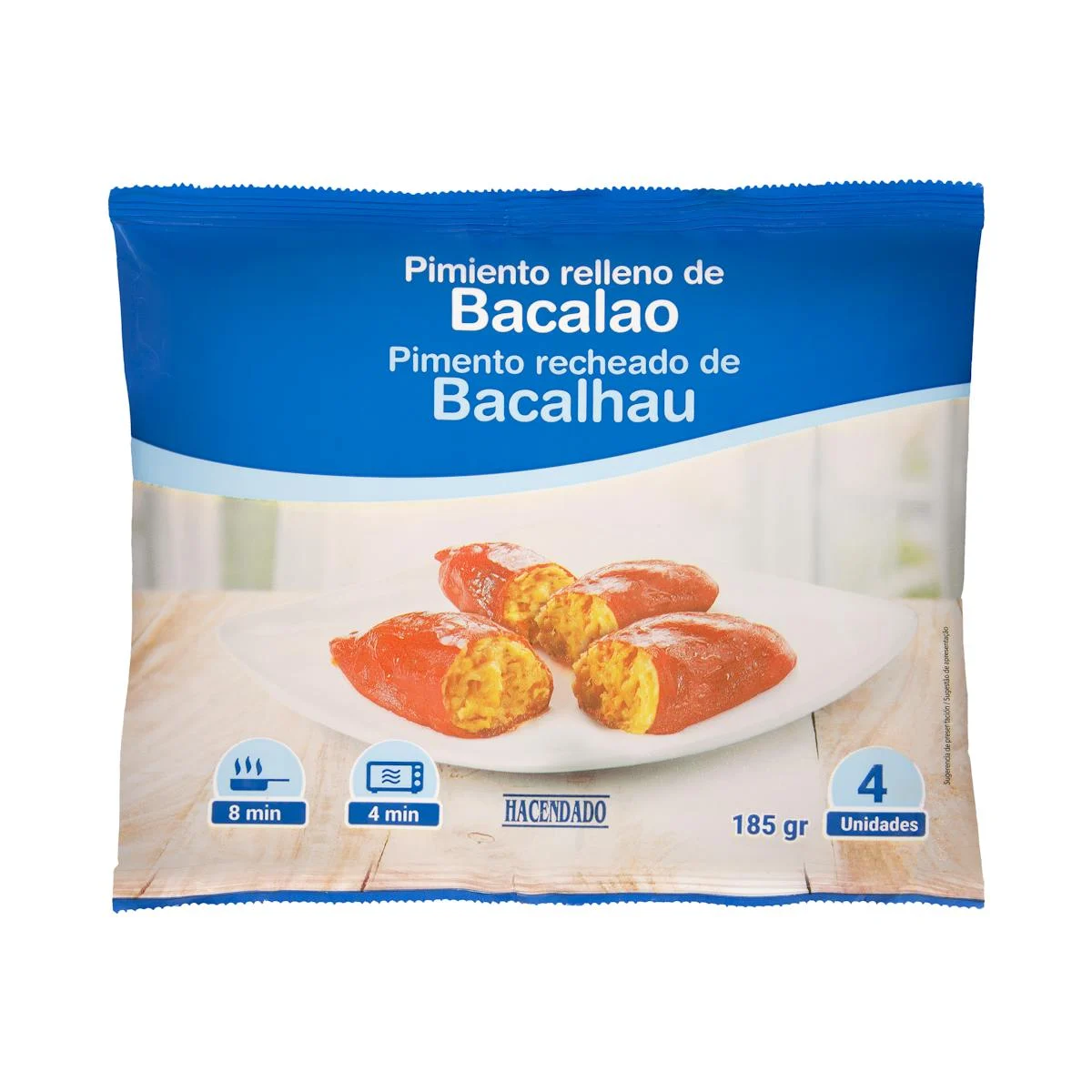 Deep-frozen Piquillo peppers stuffed with cod Hacendado