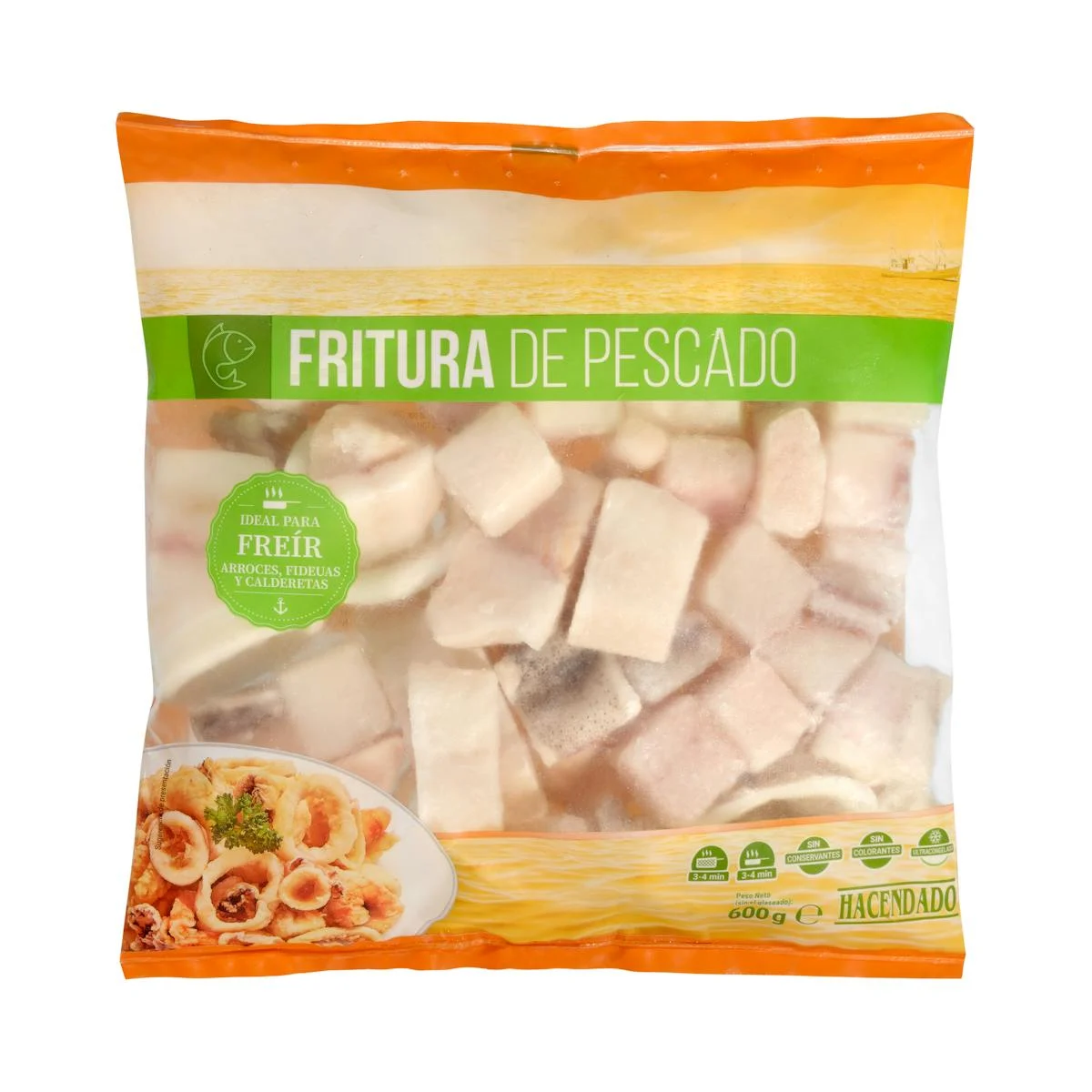 Deep frozen fried fish Hacendado