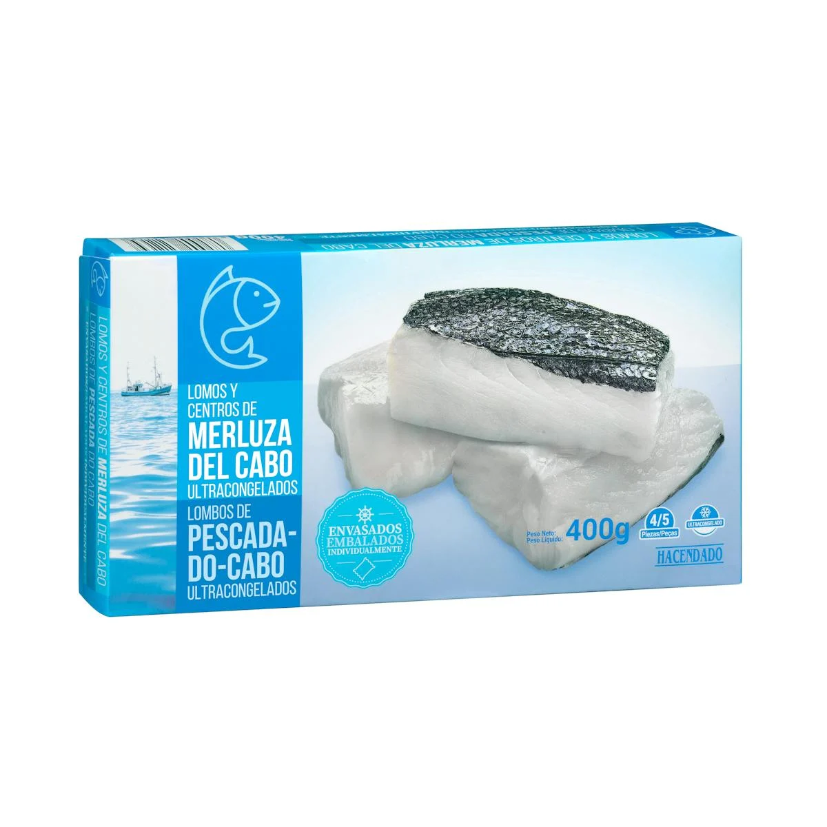 Deep-frozen hake loins and centres of Cape Hacendado