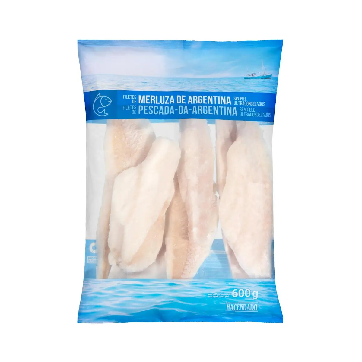 Filets de merlu d’Argentine sans peau Hacendado surgelés