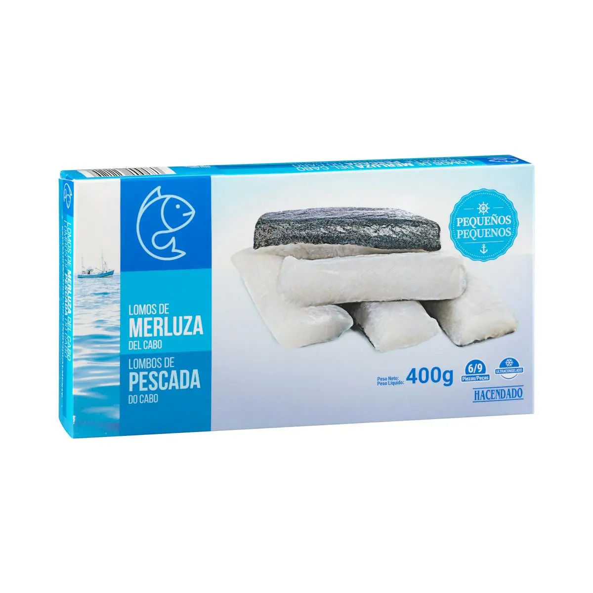 Deep-frozen hake loins of Cape Hacendado