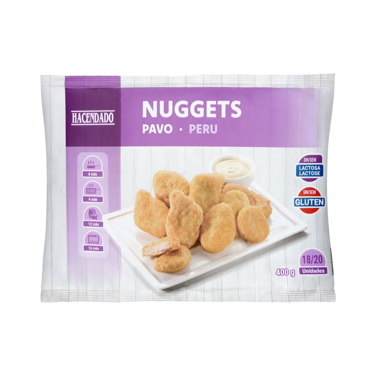Tiefgefrorene Truthahn-Nuggets Hacendado