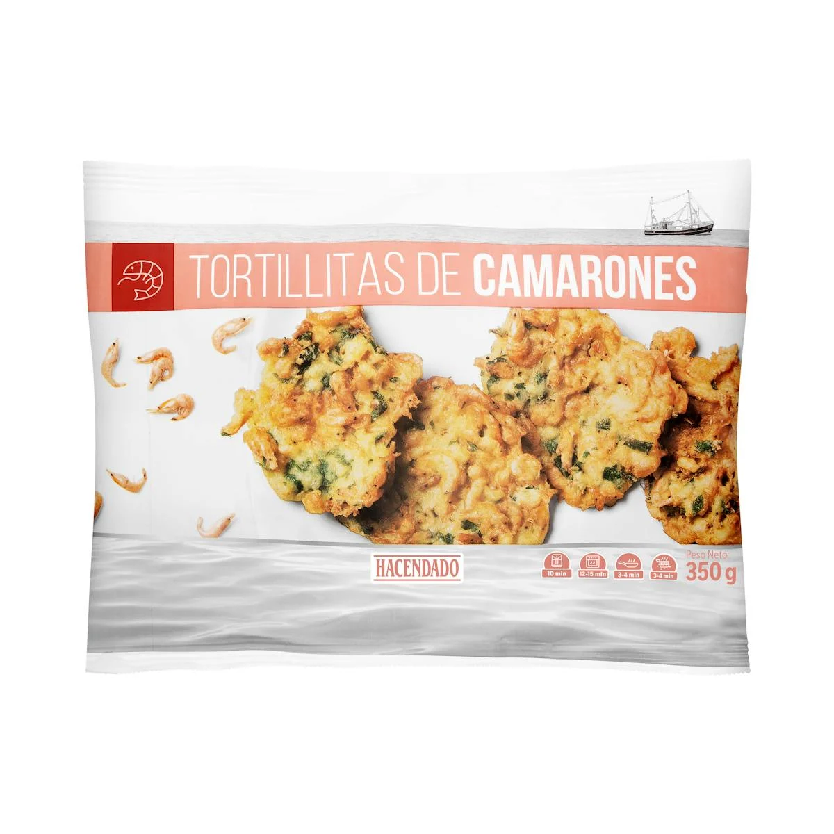 Petites galettes de crevettes surgelées Hacendado