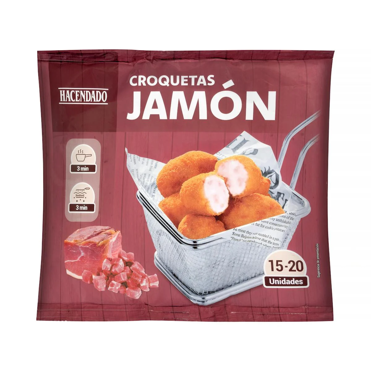 Deep-frozen ham croquettes Hacendado