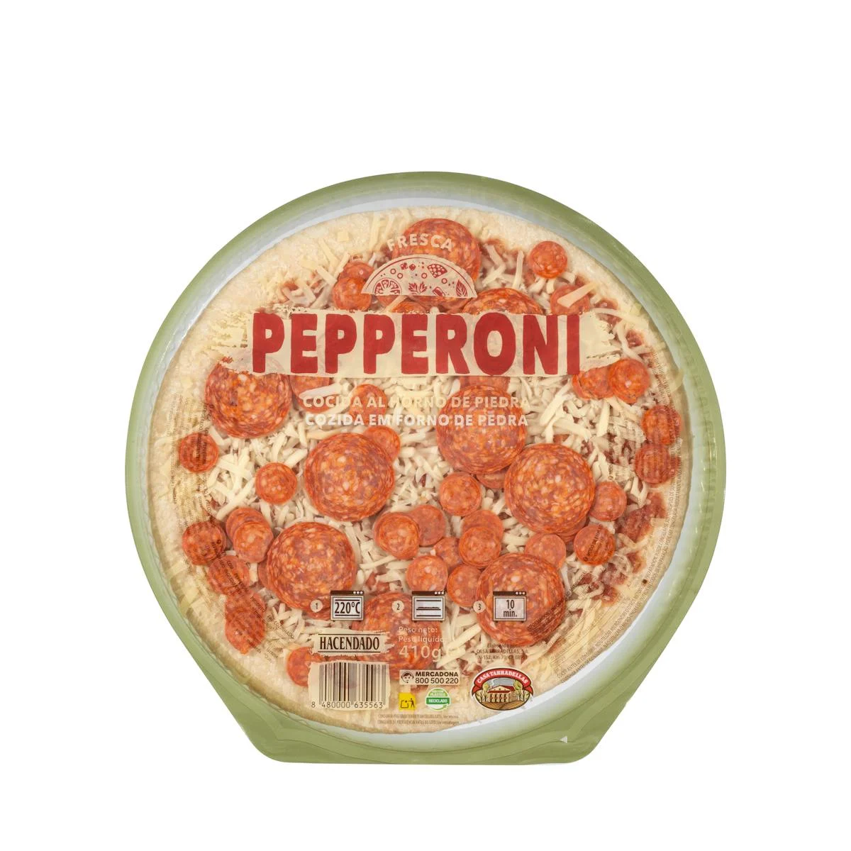 Pepperoni pizza Hacendado