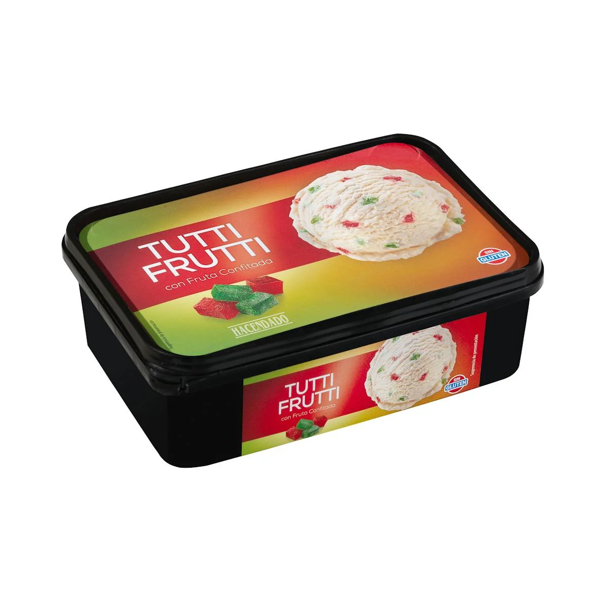 Gelat tutti frutti Hacendado amb fruita confitada