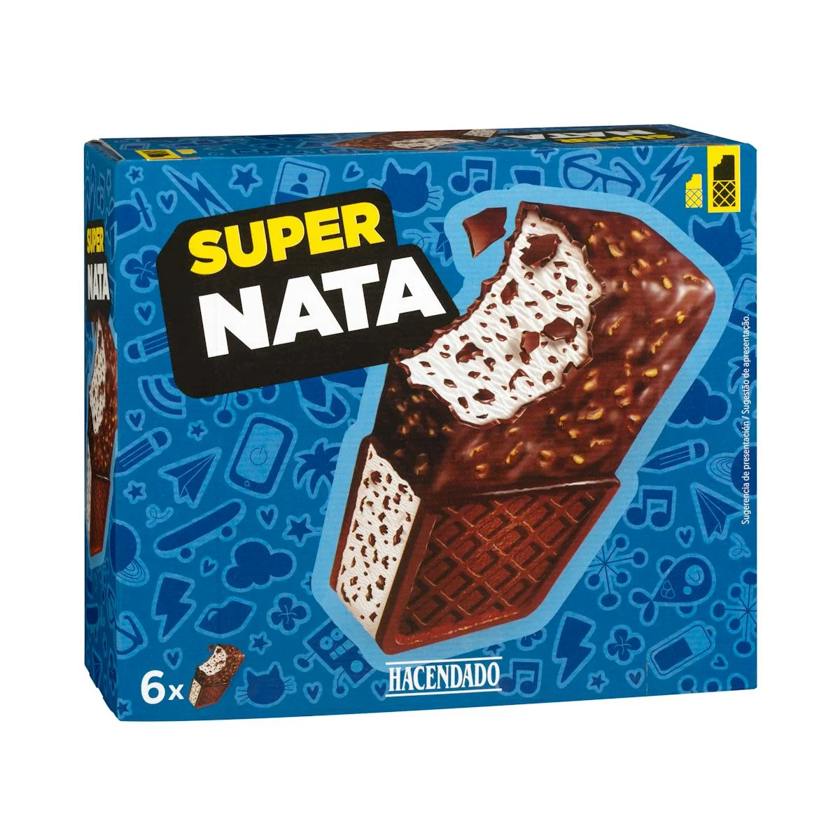 Super-sandwich glacé saveur crème Hacendado