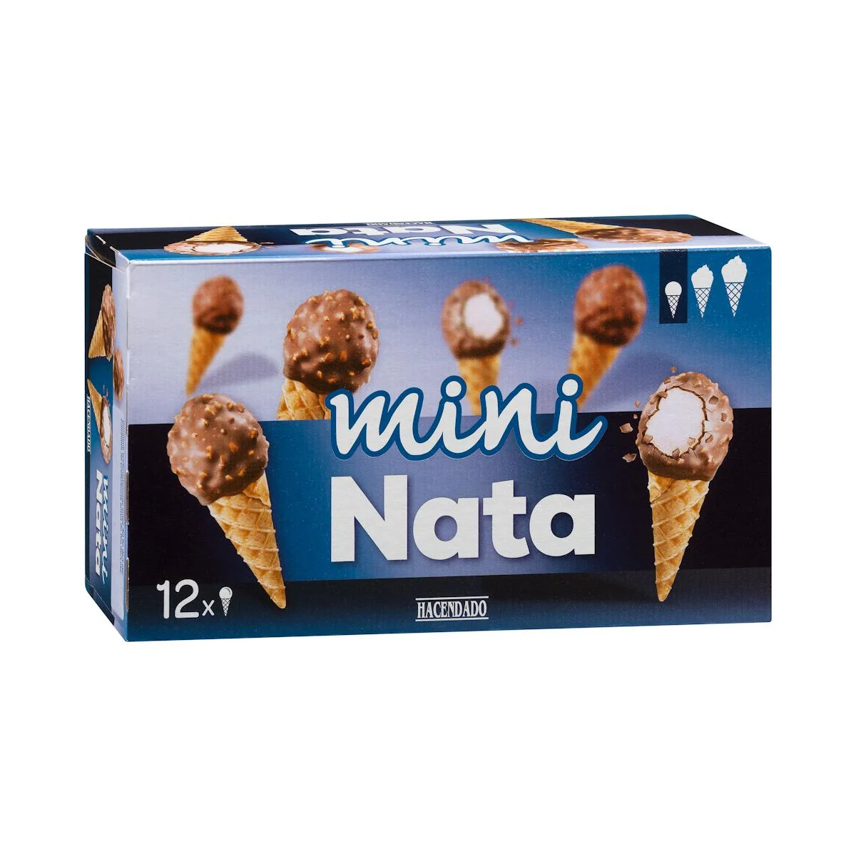 Mini-Eiswaffelhörnchen mit Sahnegeschmack Hacendado
