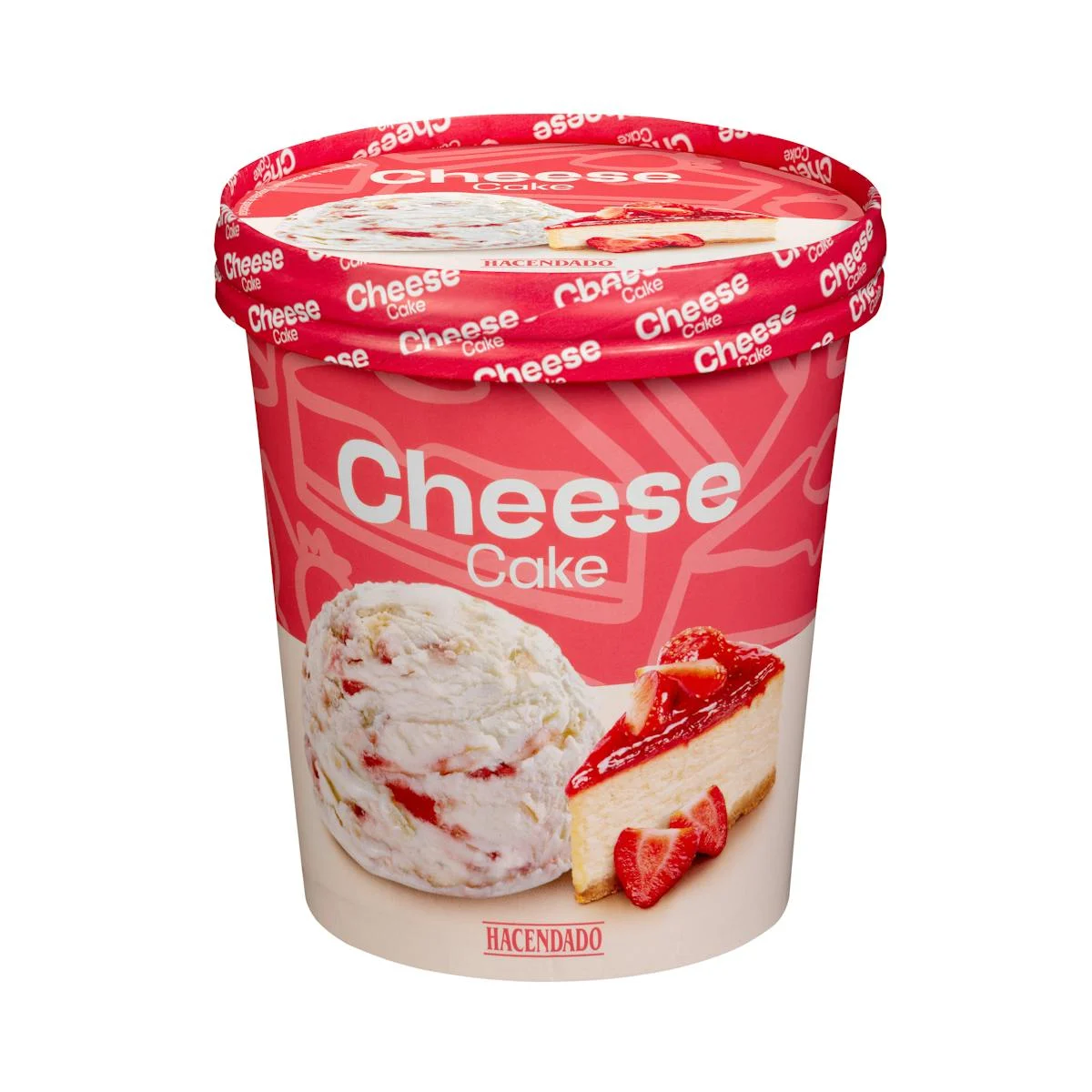 Gelat de cheesecake Hacendado amb salsa de maduixa