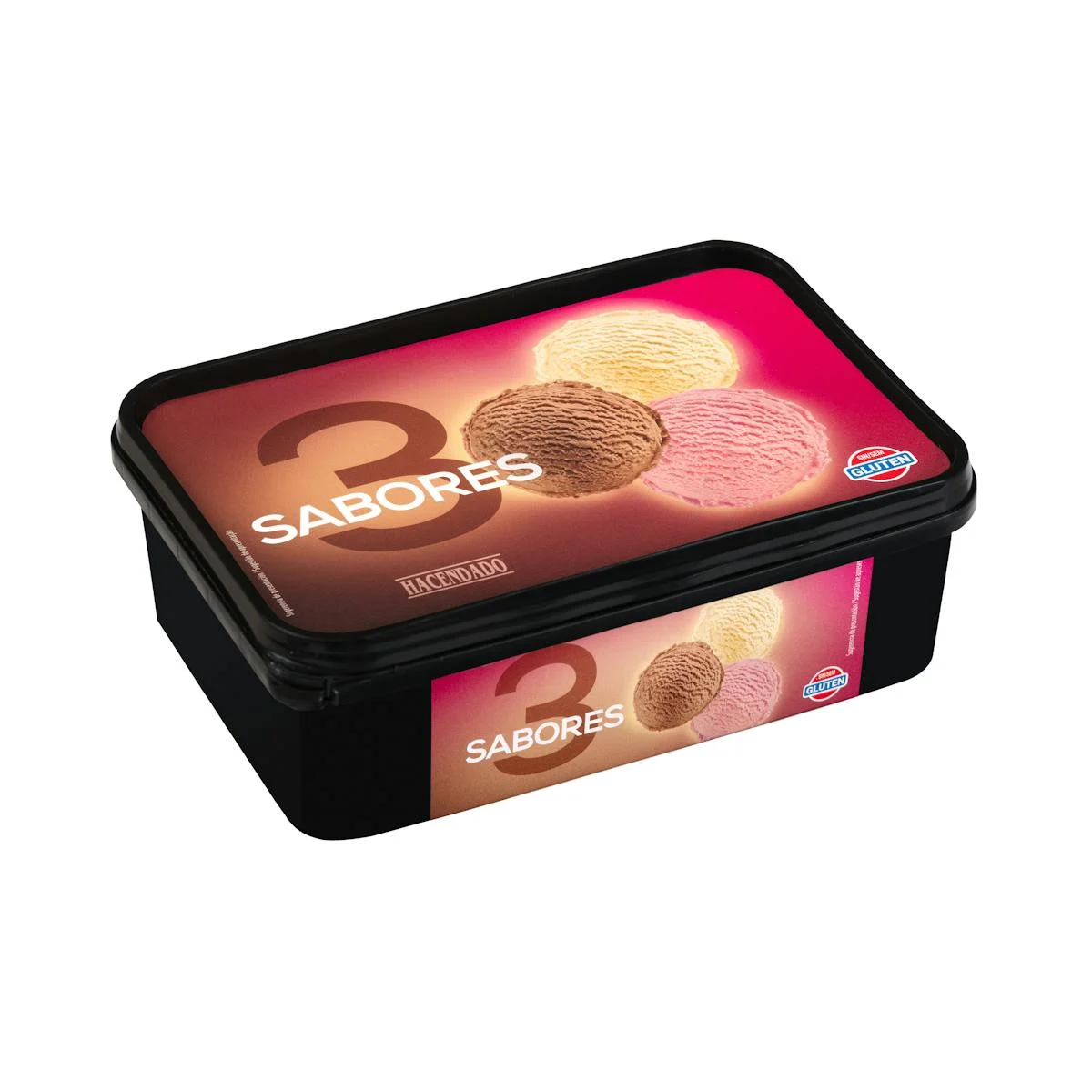 Gelat 3 gustos Hacendado vainilla, xocolata i maduixa