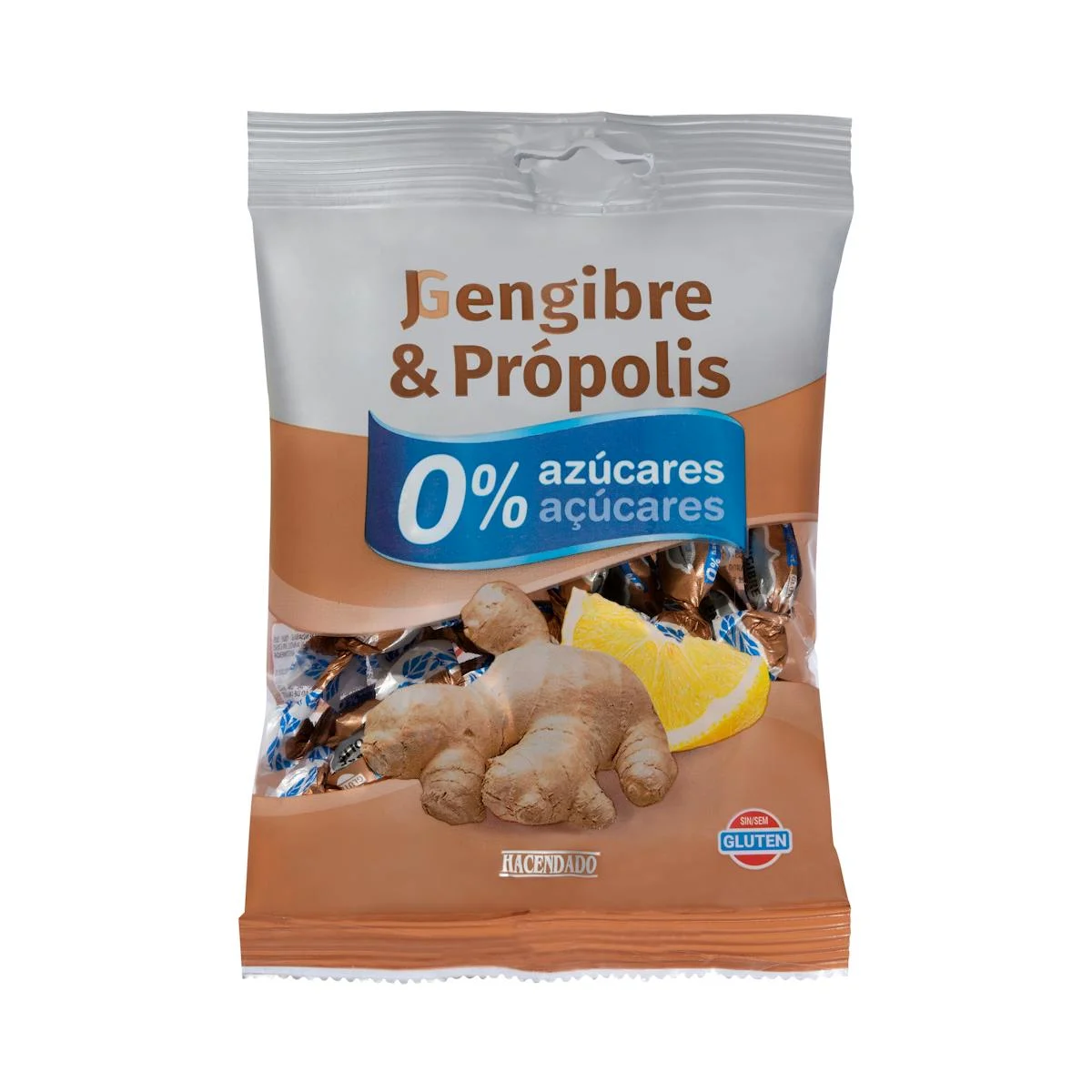 Ginger and propolis candy 0% sugar Hacendado