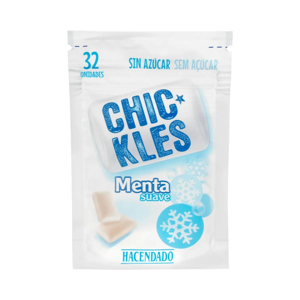 Chicles gragea menta suave sin azúcar Hacendado