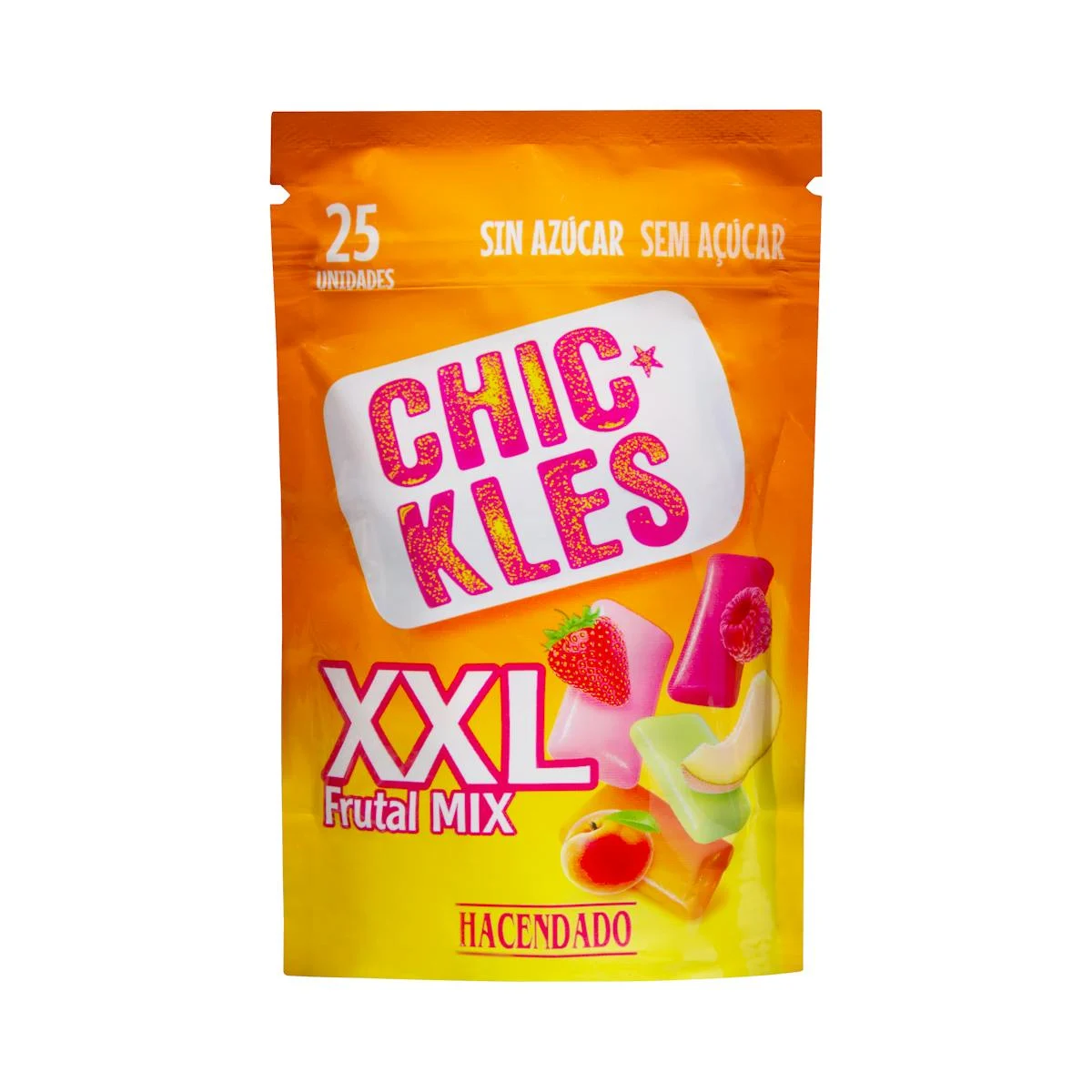 Chicles gragea XXL frutal mix sin azúcar Hacendado