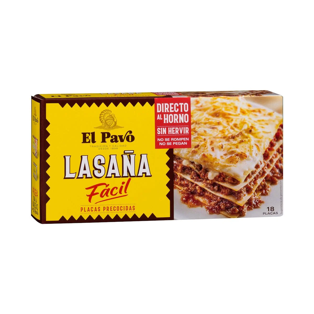 Vorgekochte Lasagneplatten El Pavo