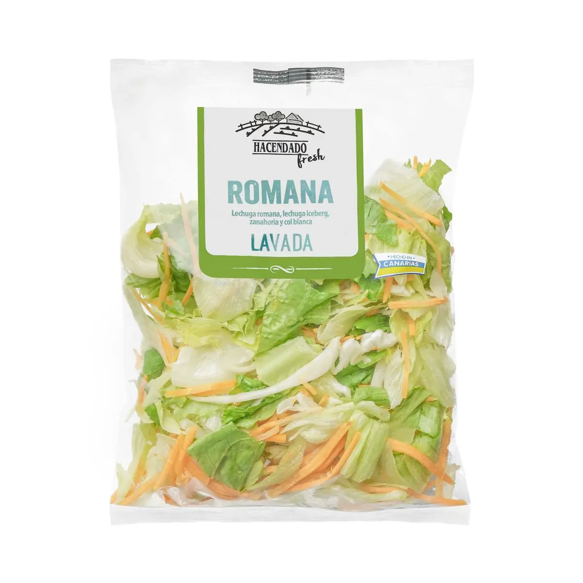 Lechuga romana lavada