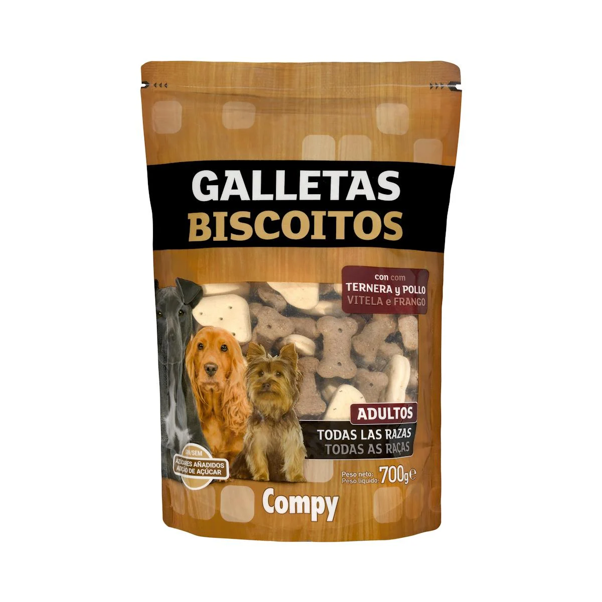 Chicken and beef dog biscuits adult medium and large breeds Compy