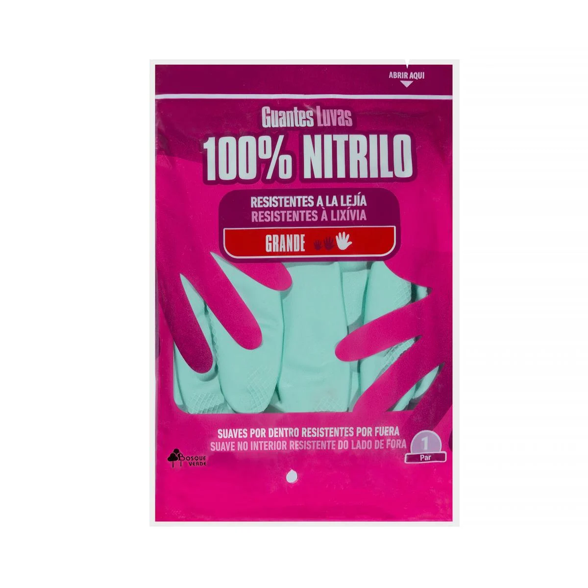 Large Gloves 100% Nitrile Bosque Verde