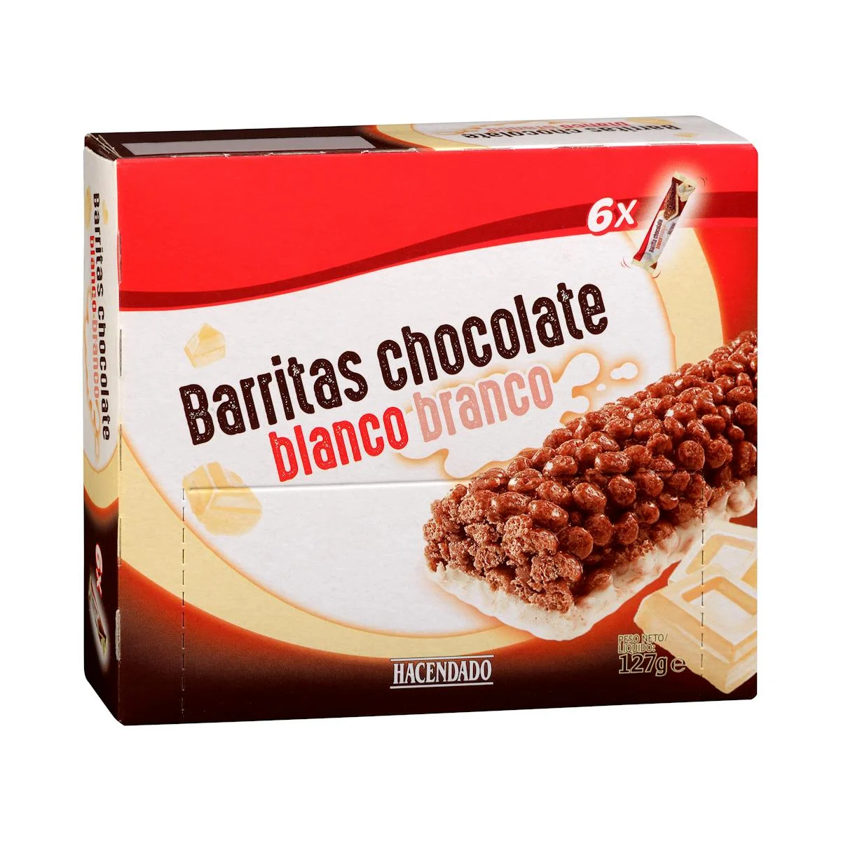 Barritas de cereales y chocolate blanco Hacendado