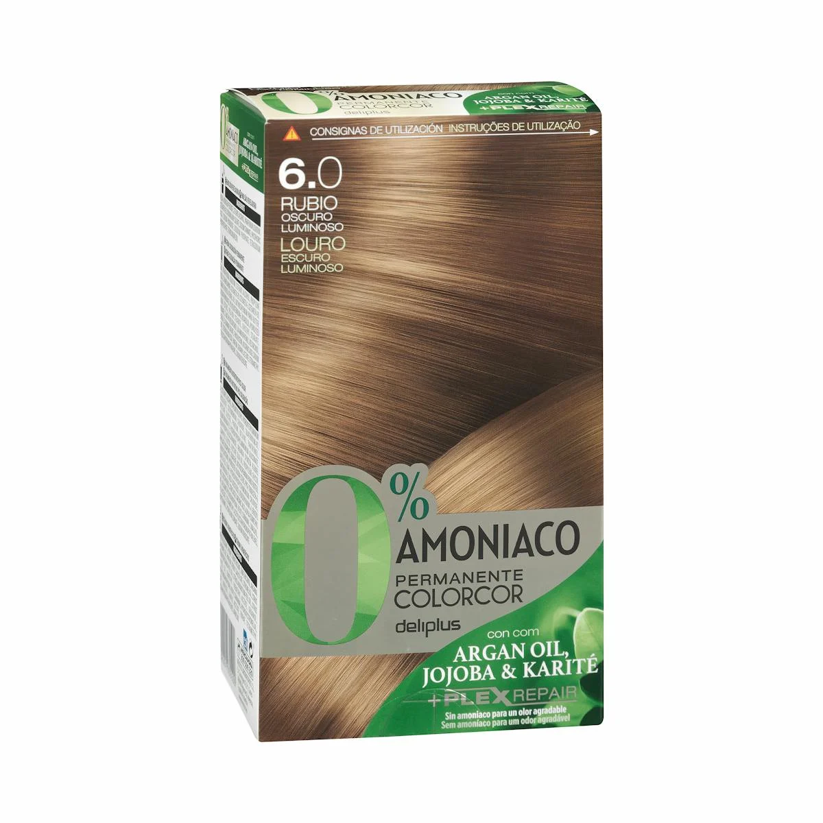 Coloració permanent 0% amoníac 6.0 ros fosc lluminós Colorcor