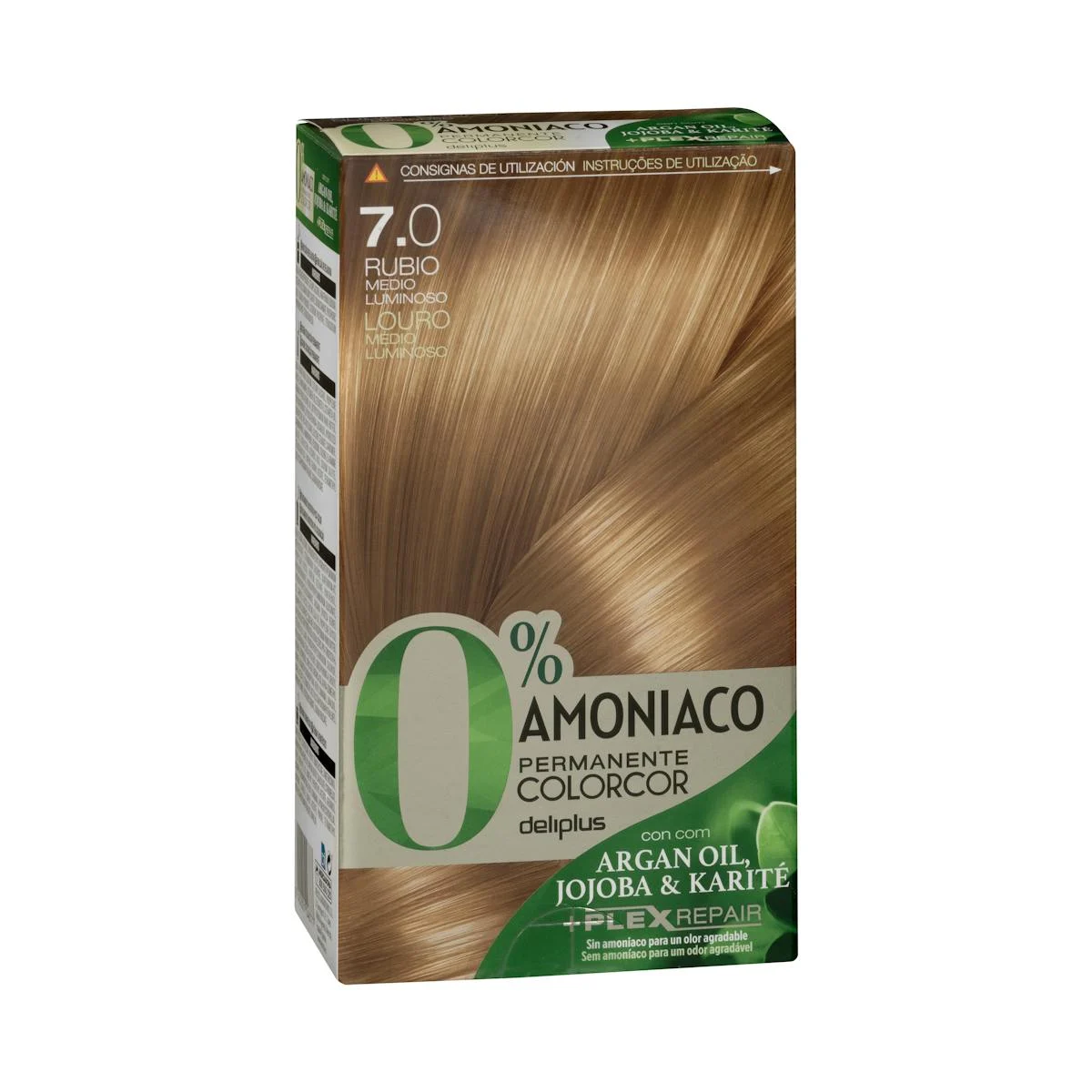 Colorcor 0% ammonia permanent dye 7.0 luminous medium blonde