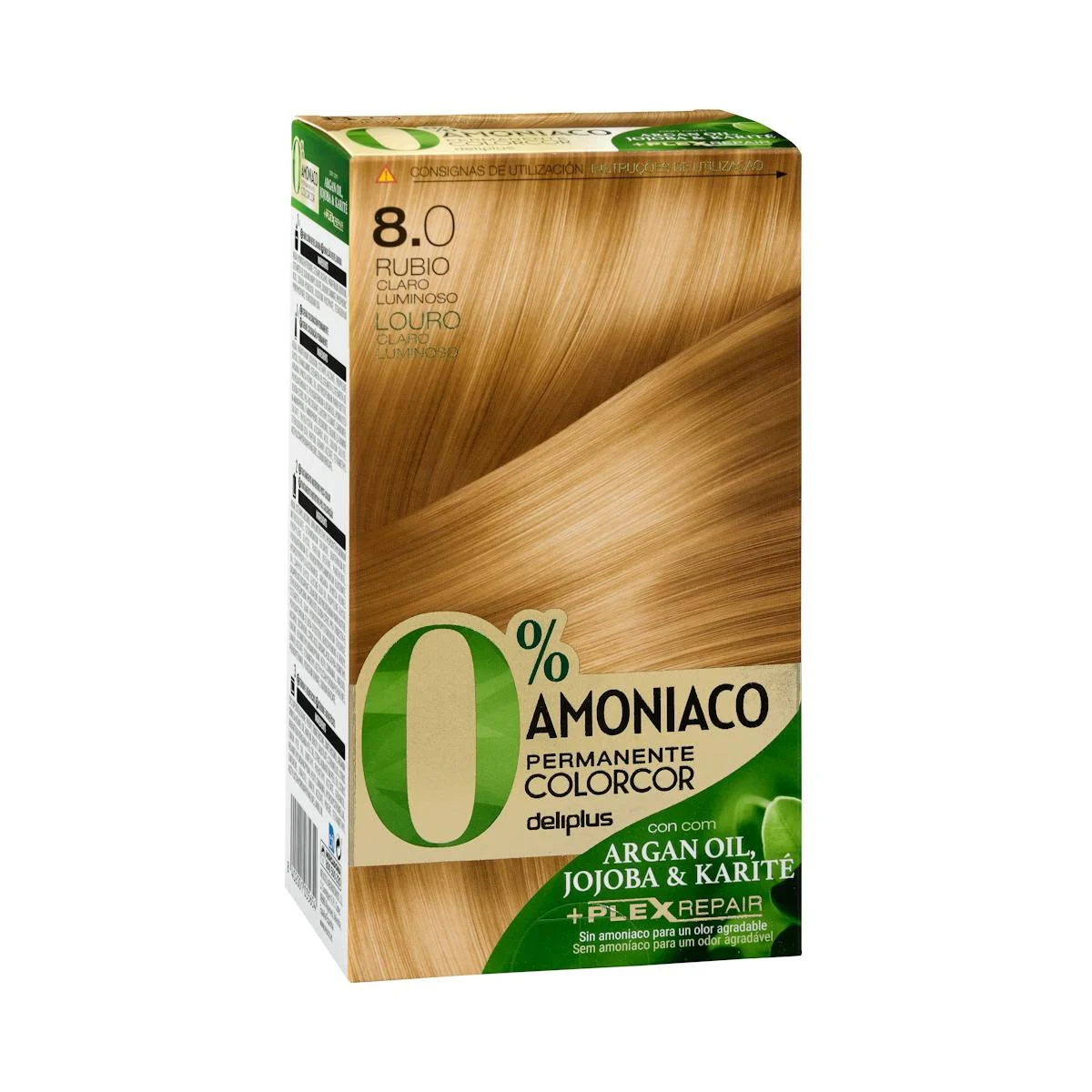 Coloració permanent 0% amoníac 8.0 ros clar lluminós Colorcor