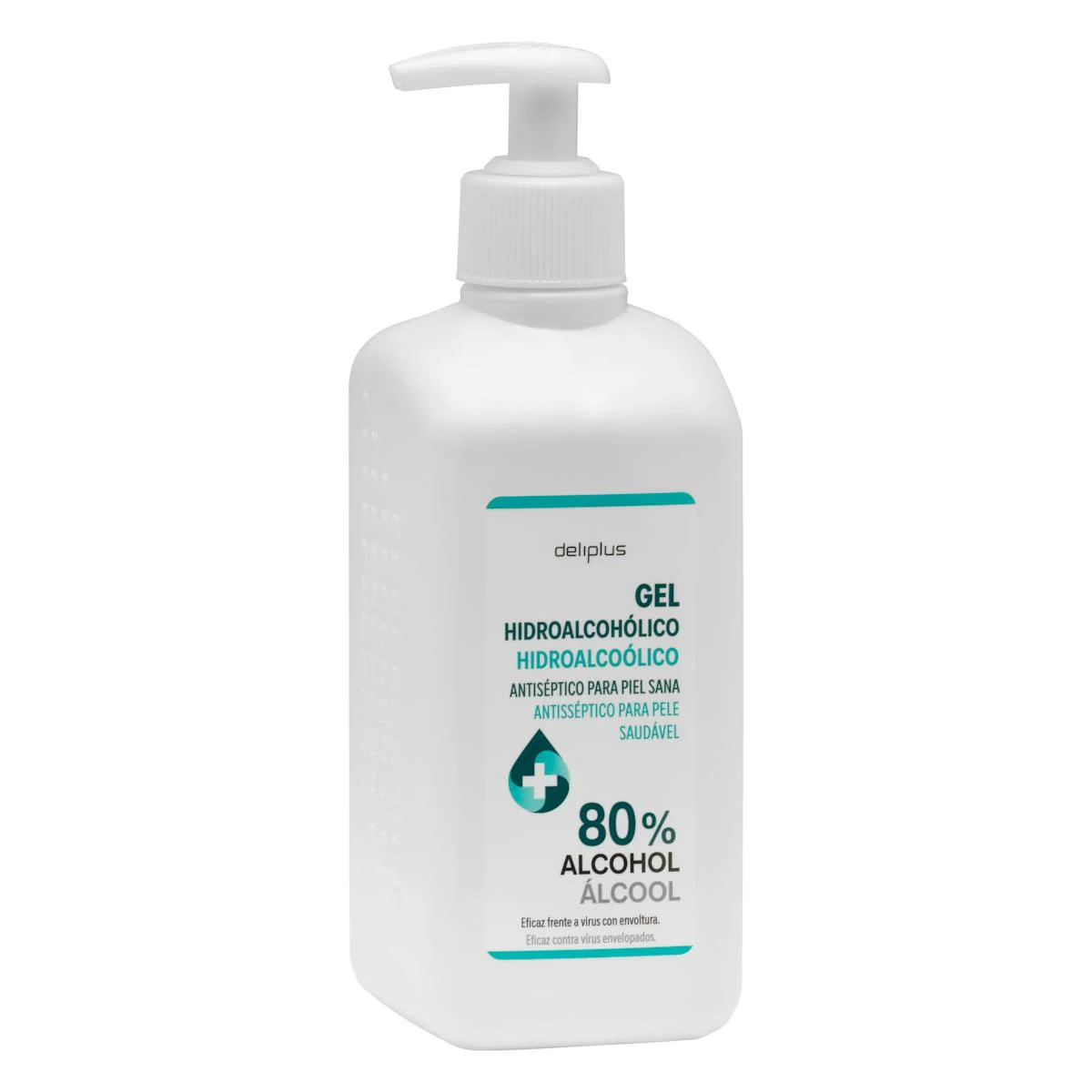 Antiseptic no-rinse hydroalcoholic gel 80% alcohol Deliplus