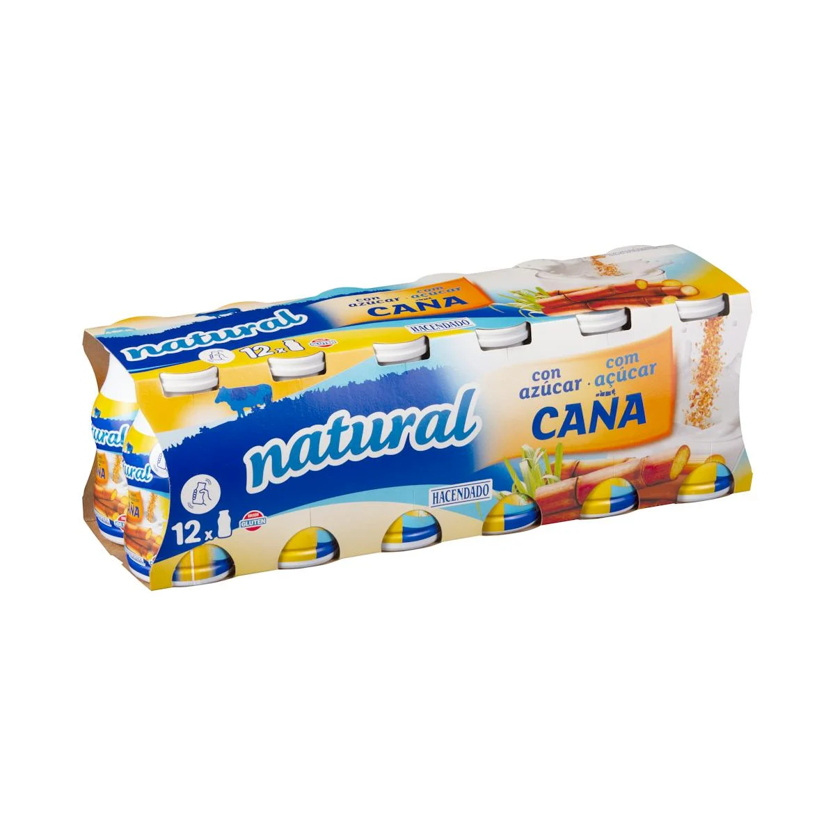 Flüssiger Naturjoghurt Hacendado mit Rohrzucker