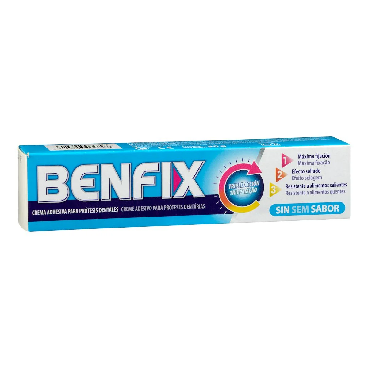 Crema adhesiva per a pròtesis dentals Benfix sense gust