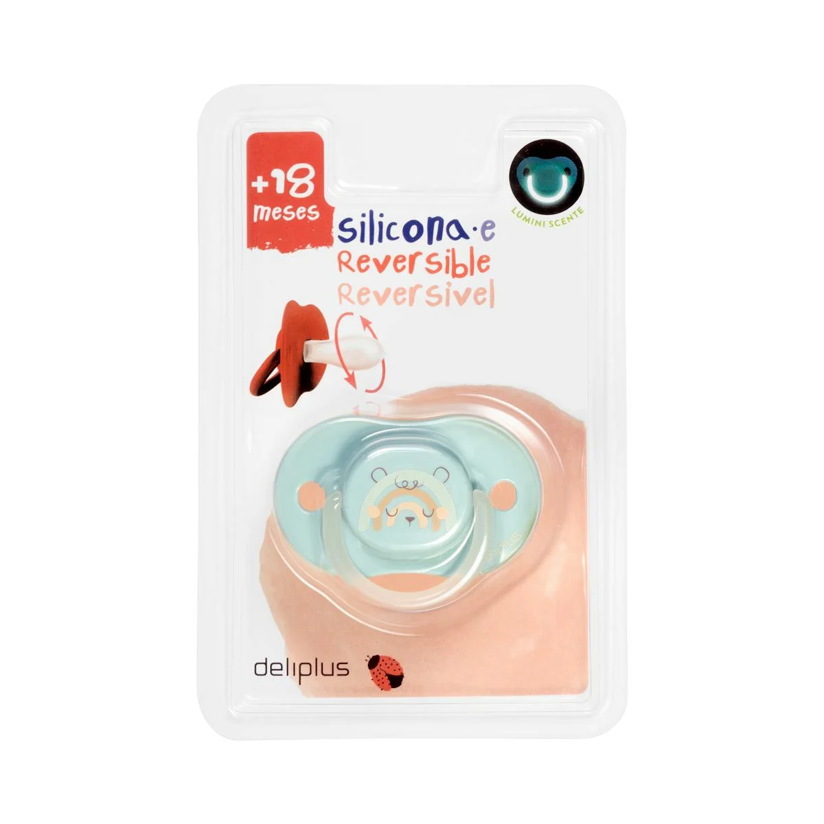 Silicone dummy reversible +18 months Deliplus