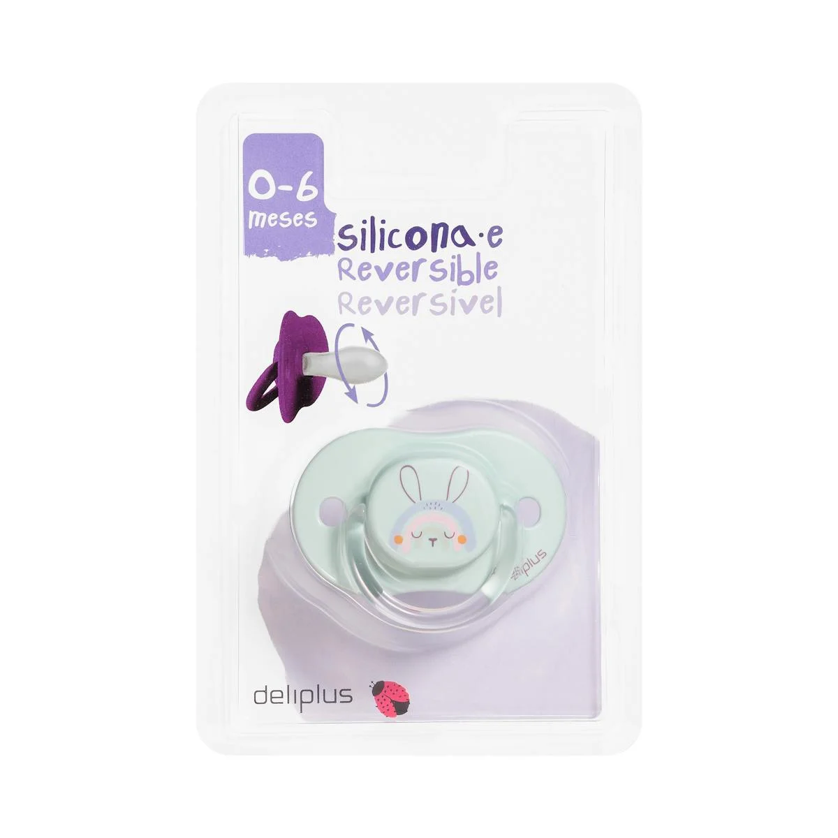 Silicone dummy reversible +0 to 6 months Deliplus
