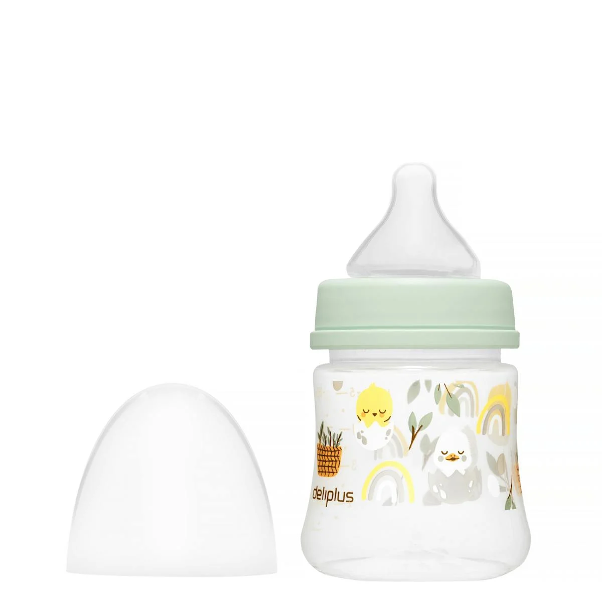 Fläschchen 150 ml mit Silikonsauger mit langsamem Durchfluss Deliplus +0 Monate