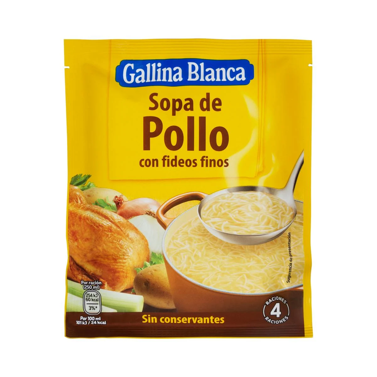 Chicken soup with fine vermicelli Gallina Blanca