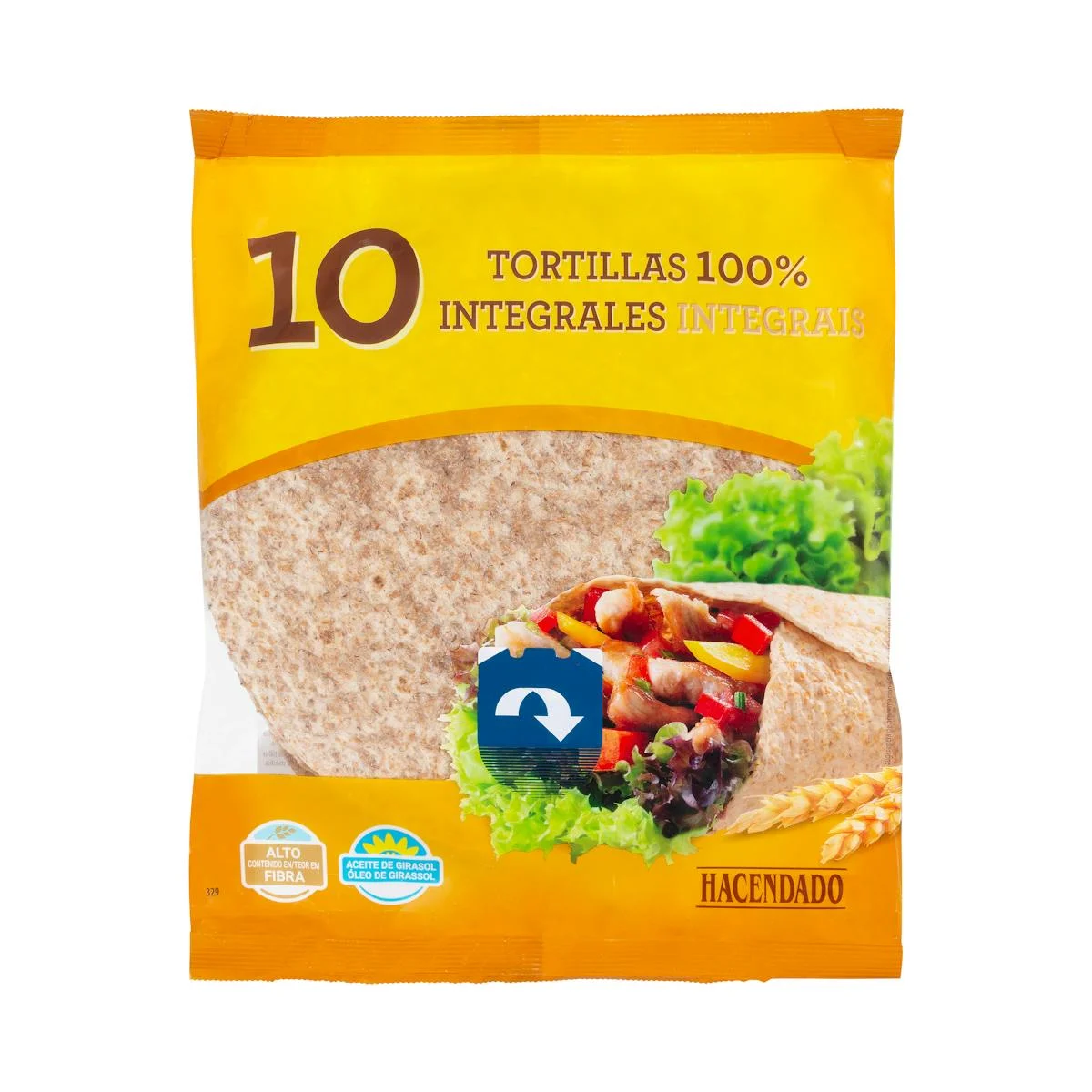 Wholemeal wheat tortillas Hacendado
