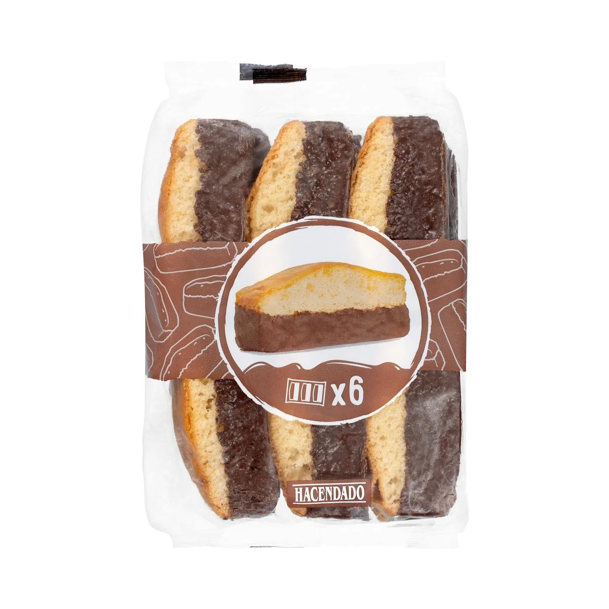 Kuchenröllchen mit Kakaoglasur Hacendado