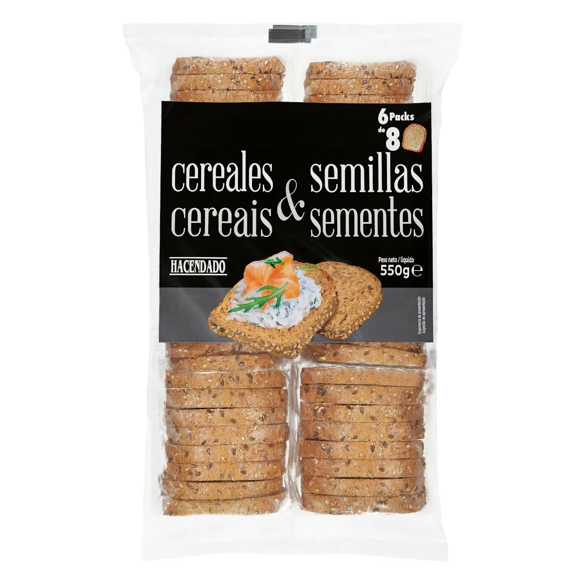 Cereal and seeds toasted bread Hacendado