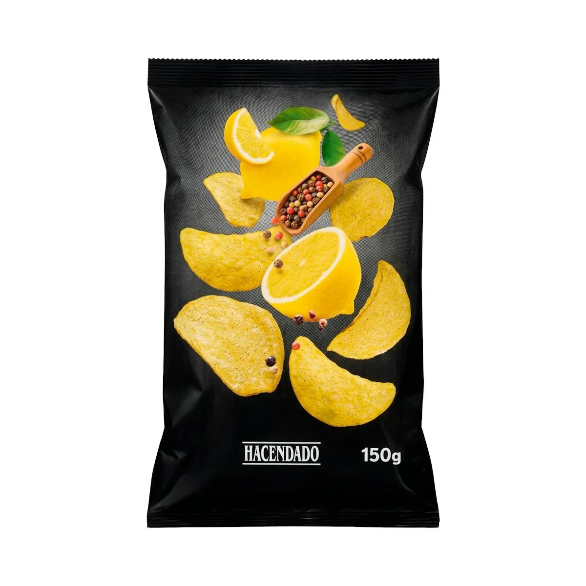 Lemon and black pepper potato crisps Hacendado